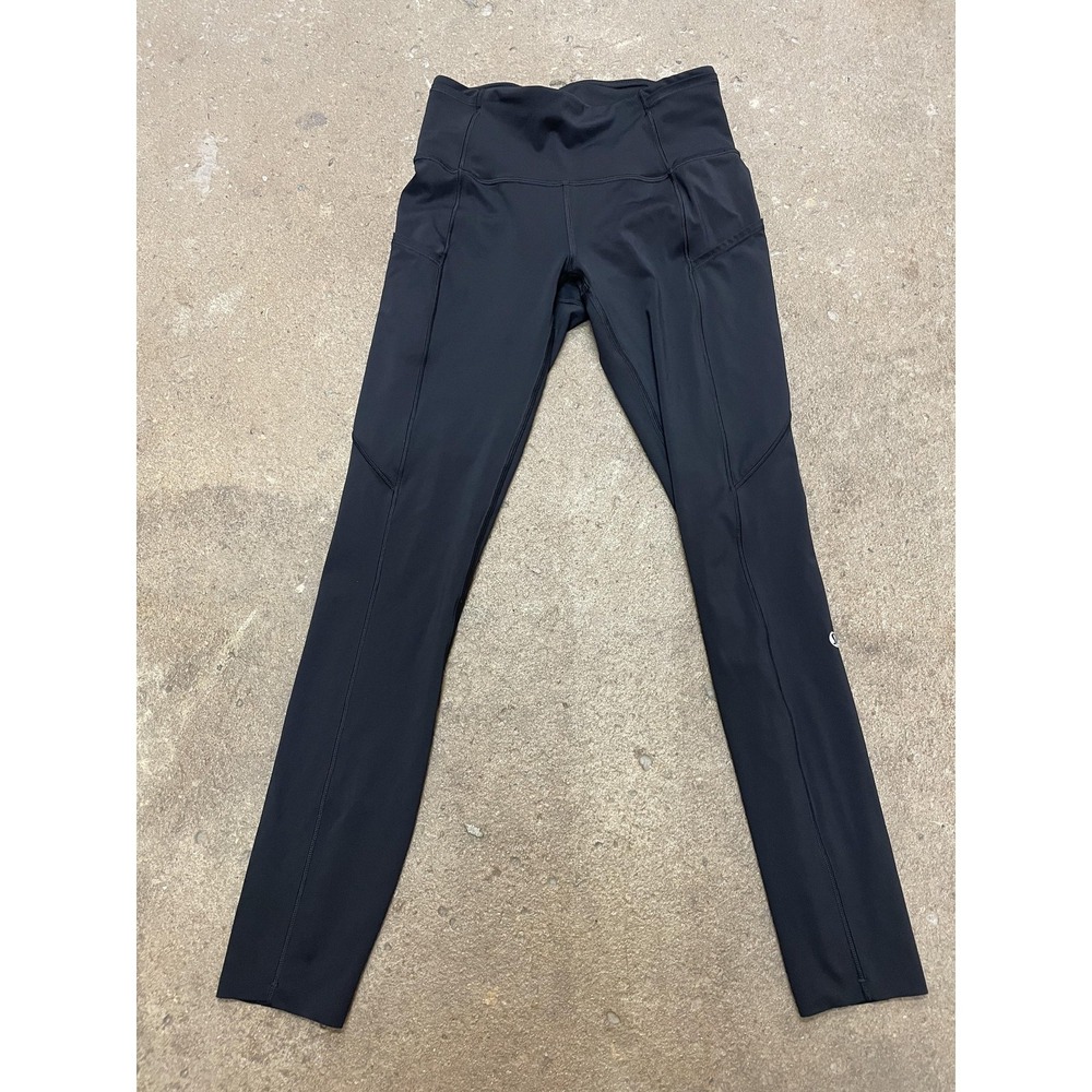Lululemon Leggings Womens 4 Black High Rise Pocket Running Yoga Pants Luxtreme